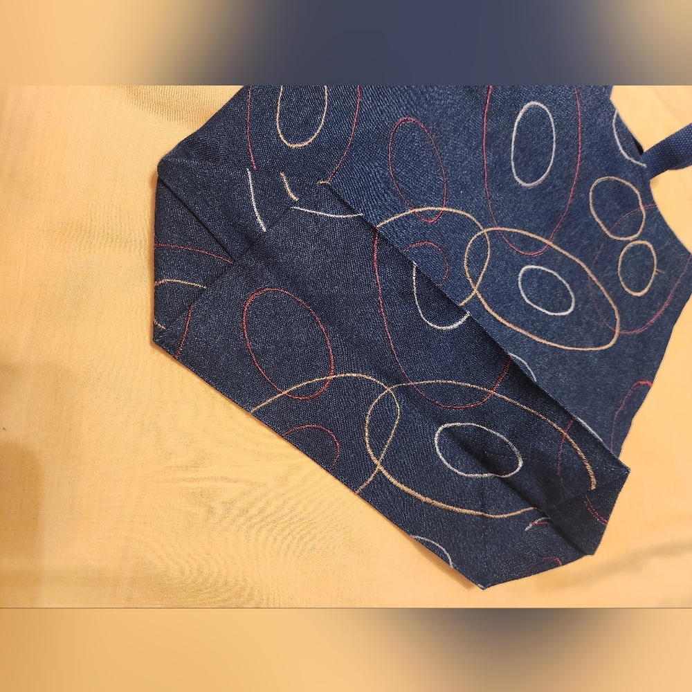 Handmade Blue Denim Tote Bag - Picture 4 of 4